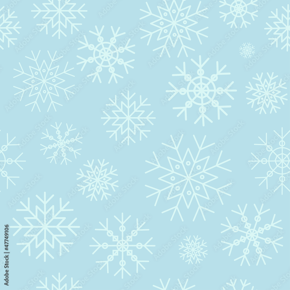 Snowflakes on a blue background Snowflakes on a blue background