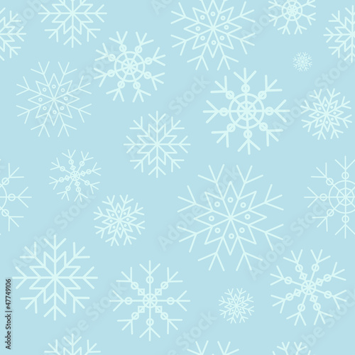 Snowflakes on a blue background
