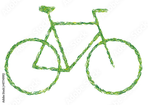 green bicycle