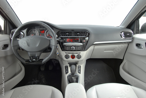 studio shot modern car interior photo