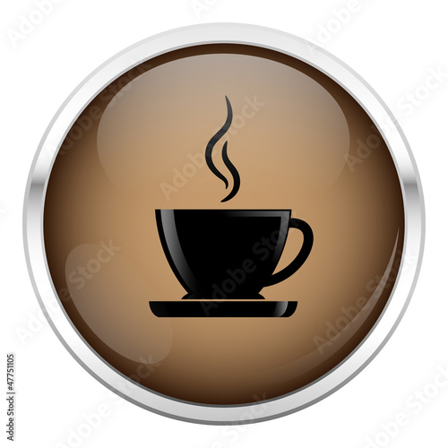 Brown coffee icon