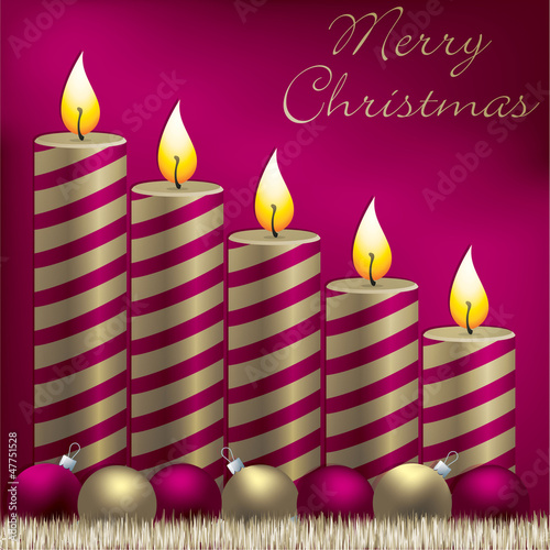 Merry Christmas candle card