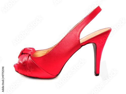 Red high-heeled shoe / stiletto / pump