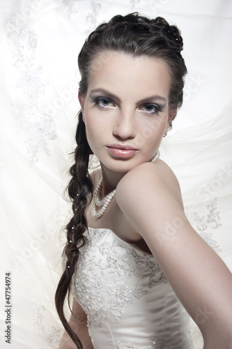 Model in a wedding dress