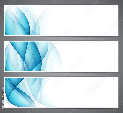 Abstract smoke blue headers.