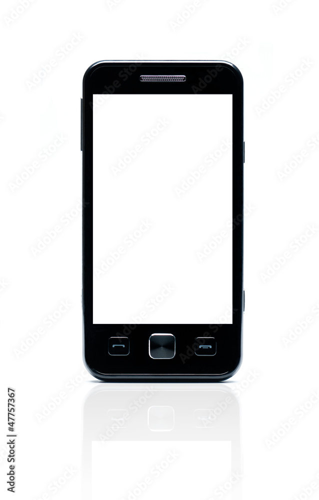 smart phone with blank isolated on white background smart phone with blank isolated on white background