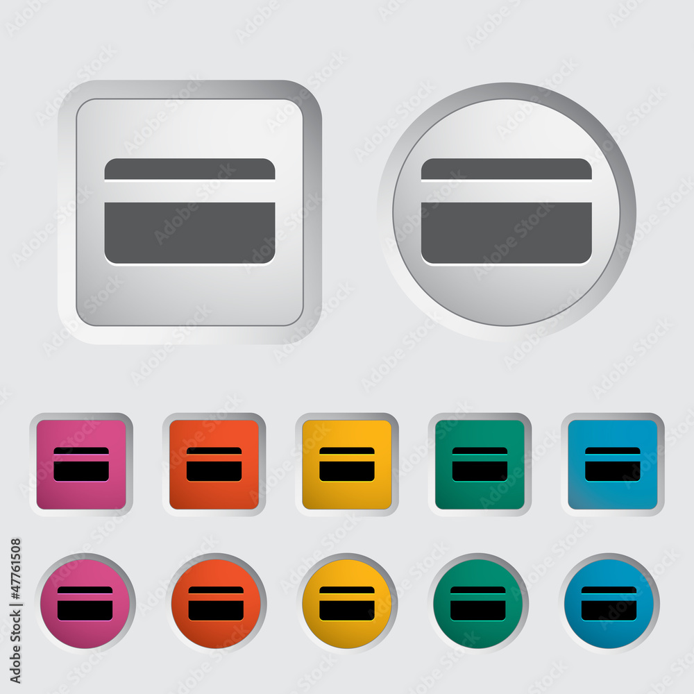 Credit card single icon. Credit card single icon.