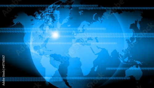 abstract world technology background