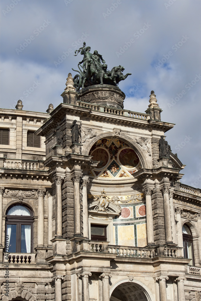 Fragment of building of Semper Opera House  in Dresden