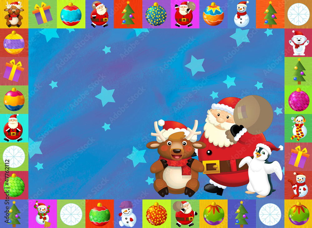 Naklejka premium The christmas card with clear background