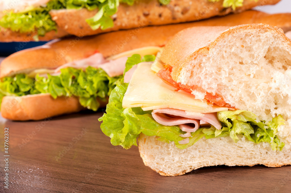 Obraz premium Half of sandwich