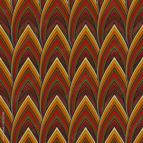 Abstract seamless pattern of colored lines