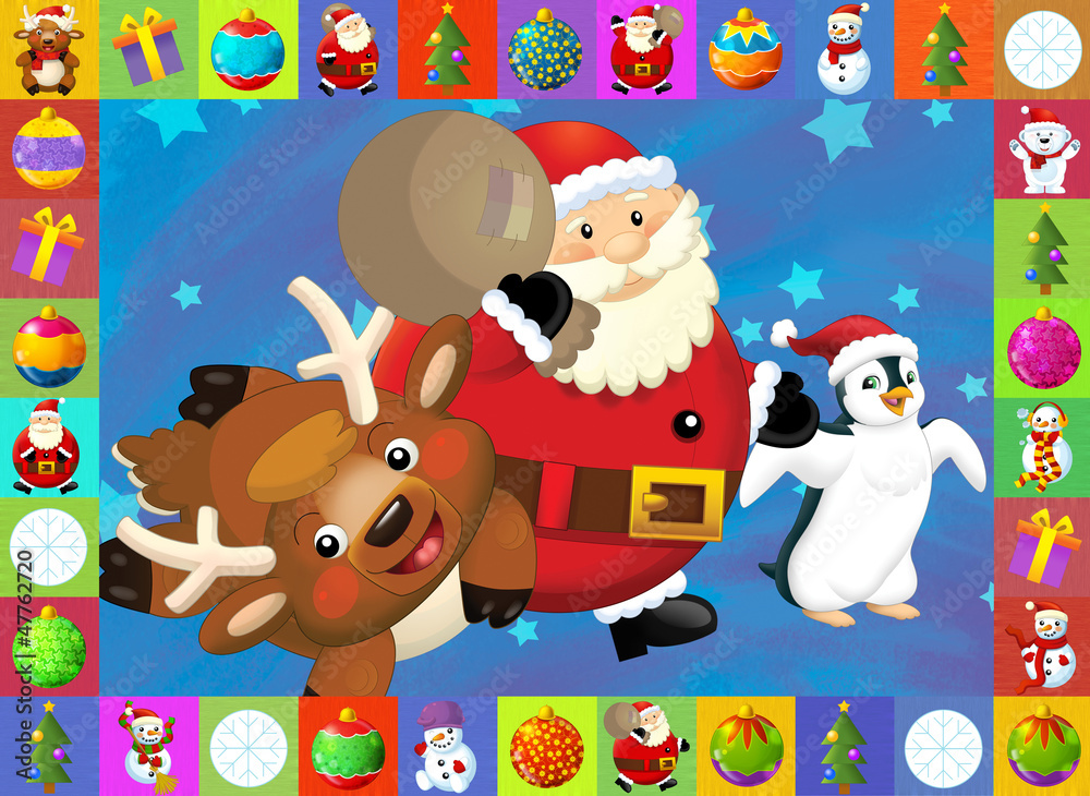 Fototapeta premium The christmas card with clear background