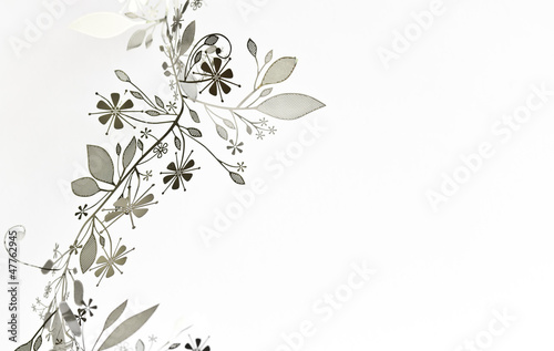Abstract Floral Background wit Leaves