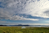 View of clouds over Morecambe Bay, Cumbria.