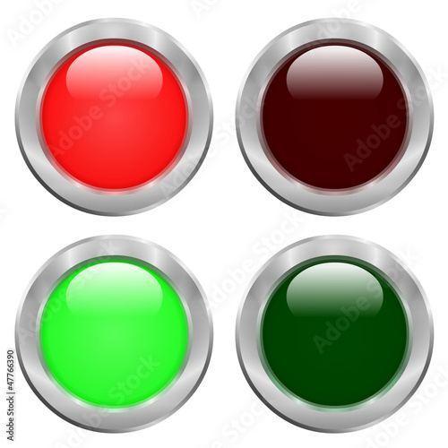 Boutons rouges, vert, allumés, éteints Free Download Boutons rouges, vert, allumés, éteints - GFXLoad