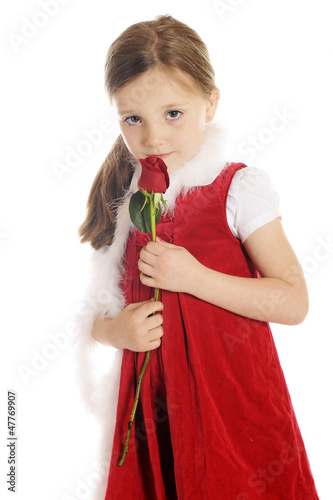 Slika na platnu Shy Rosebud Girl