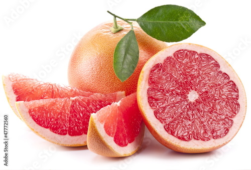 Grapefruit with slices.