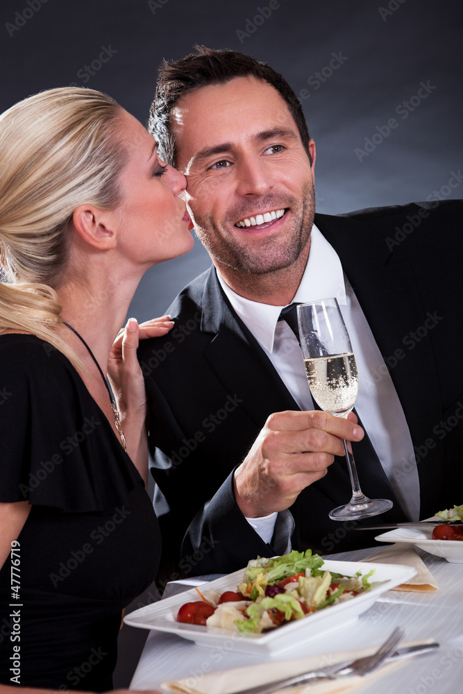 Romantic couple at the restaurant Romantic couple at the restaurant