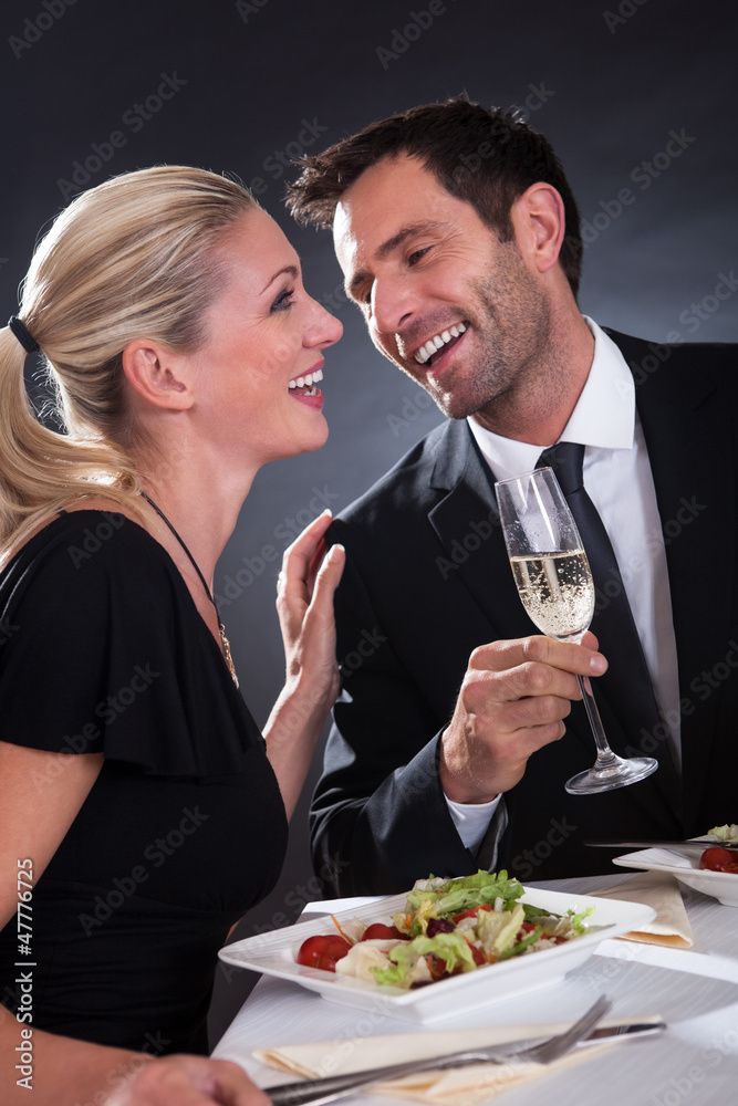 Romantic couple at the restaurant Romantic couple at the restaurant