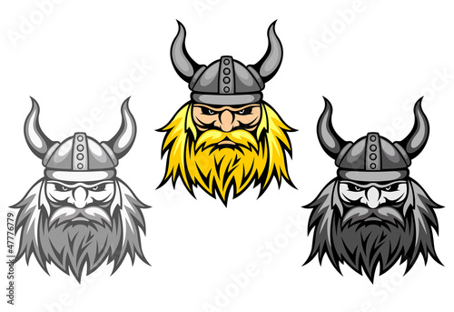 Agressive viking warriors