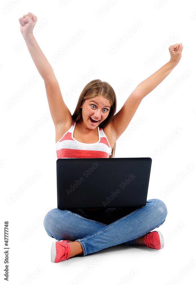 Isolated casual woman Isolated casual woman
