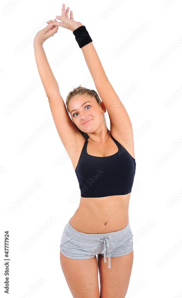 Isolated fitness woman Isolated fitness woman