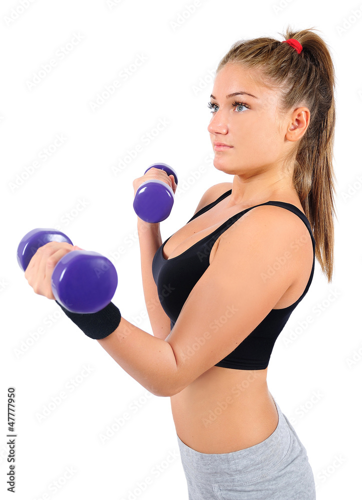 Isolated fitness woman Isolated fitness woman