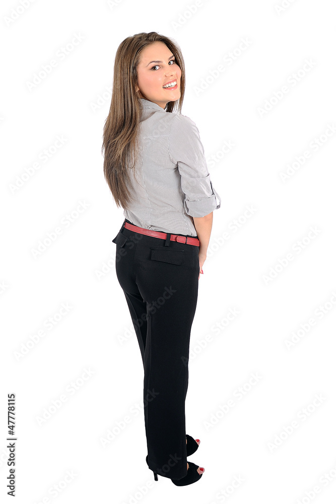 Isolated business woman Isolated business woman