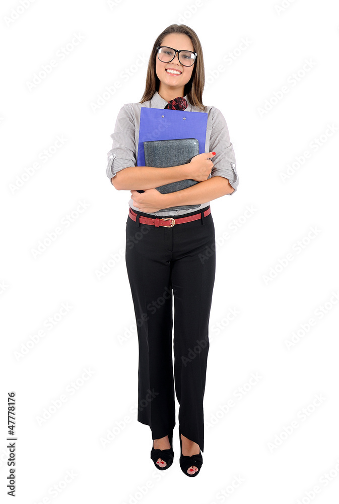 Isolated business woman Isolated business woman
