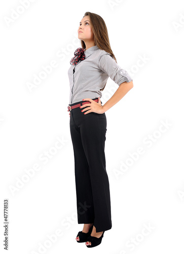 Isolated business woman