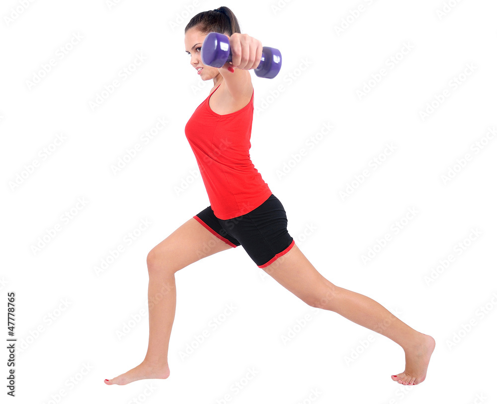 Isolated fitness woman Isolated fitness woman