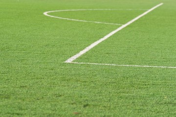 Papier peint photo Football Surface de réparation vue rapprochée  © massimhokuto