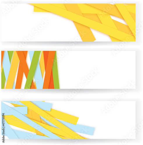 Shredded colorful paper banners vector