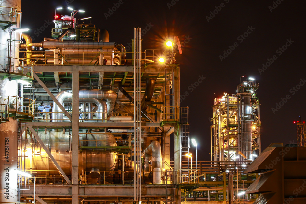 Petro and chemical plant - night scene