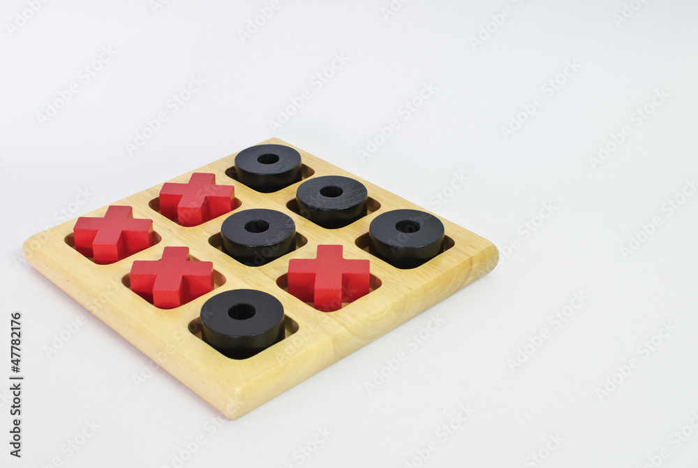 Tic-tac-toe classic game on white background Tic-tac-toe classic game on white background