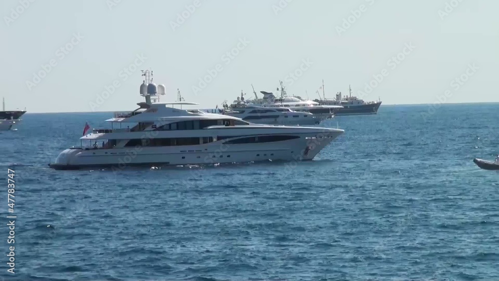 Close look at yacht floating on the surface of the sea Close look at yacht floating on the surface of the sea