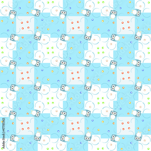 Wallpaper Mural Seamless pattern with cute owls Torontodigital.ca