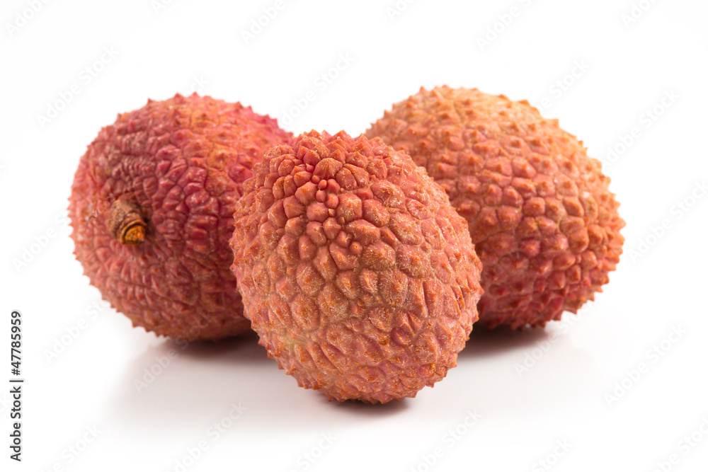 lychees on white lychees on white