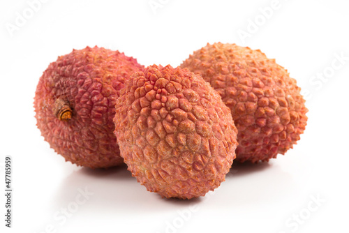 lychees on white