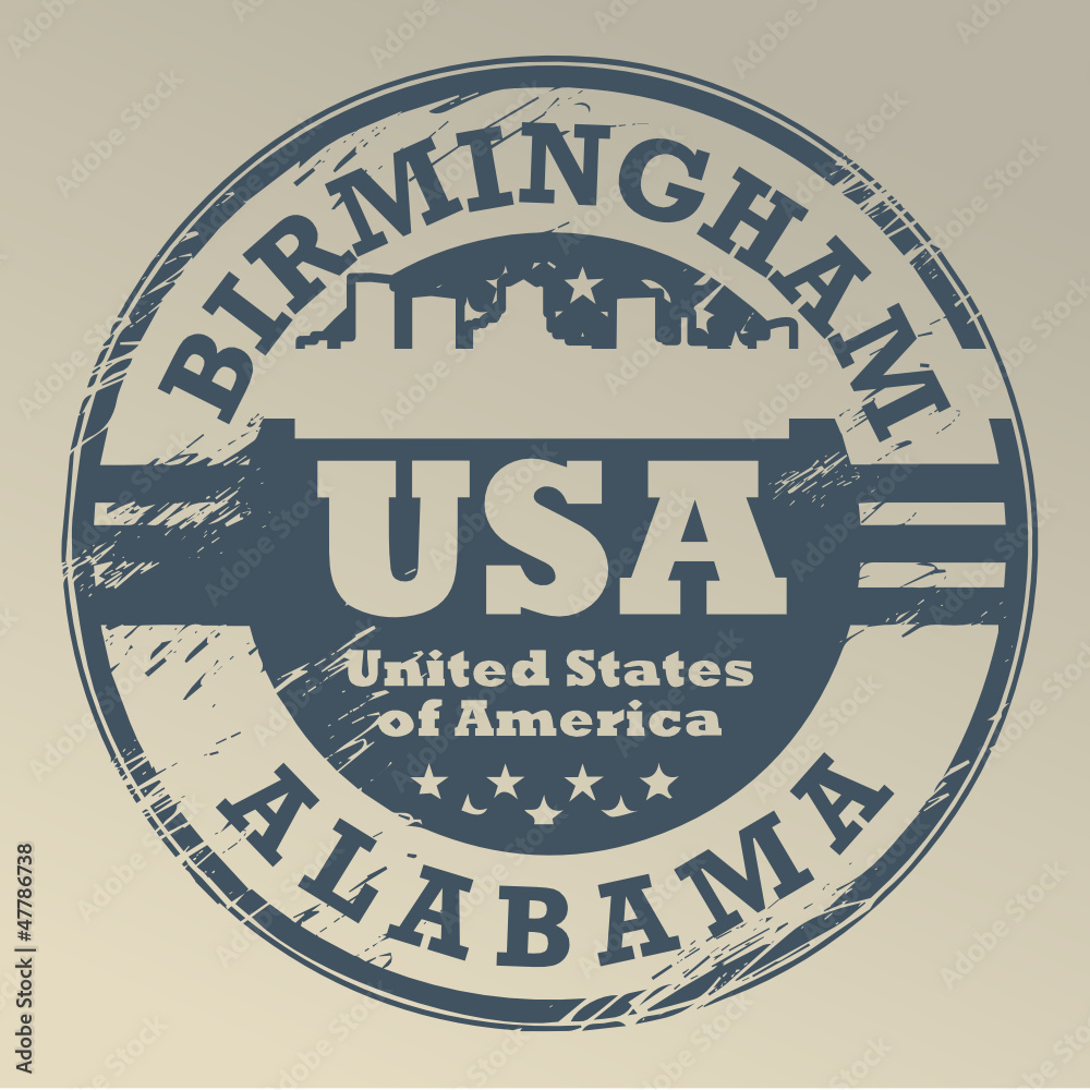 Grunge stamp with name of Alabama, Birmingham, vector Grunge stamp with name of Alabama, Birmingham, vector