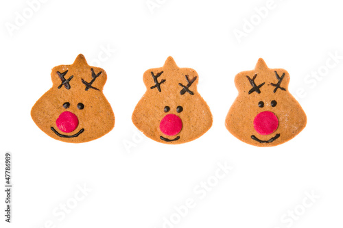 Decorated homemade gingerbread cookies © mathom