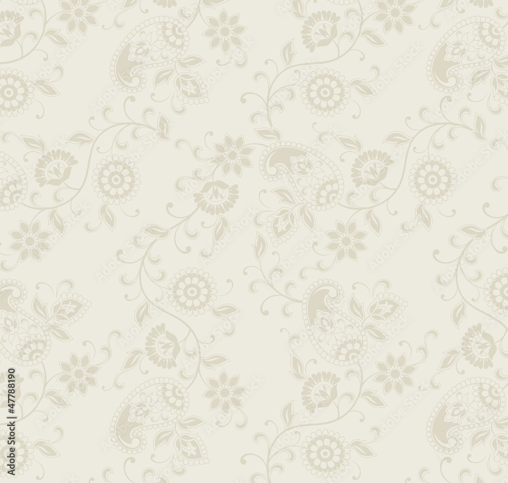 Fototapeta premium wedding template design, paisley floral pattern , India