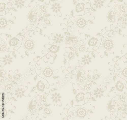 wedding template design, paisley floral pattern , India