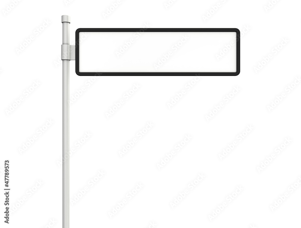 Blank rectangular road sign Stock Illustration | Adobe Stock