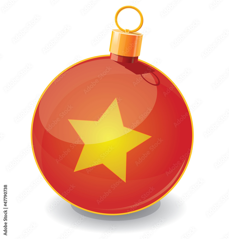 Fototapeta premium Christmas toy ball icon