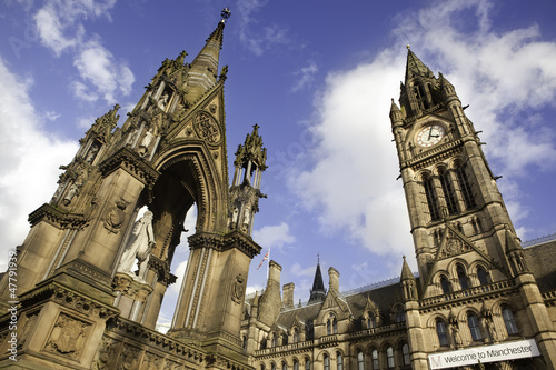 Manchester Town Hall, gothic style. England