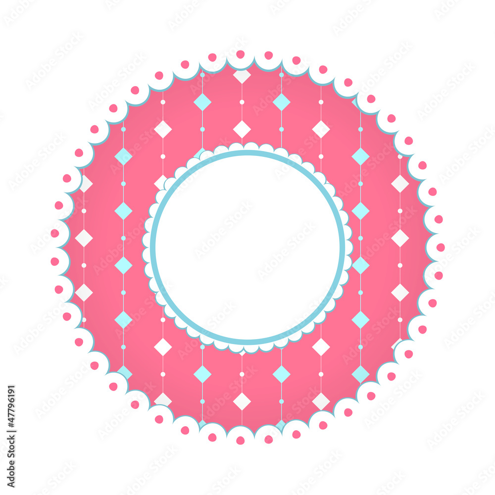 Naklejka premium vector rounded label on artistic background