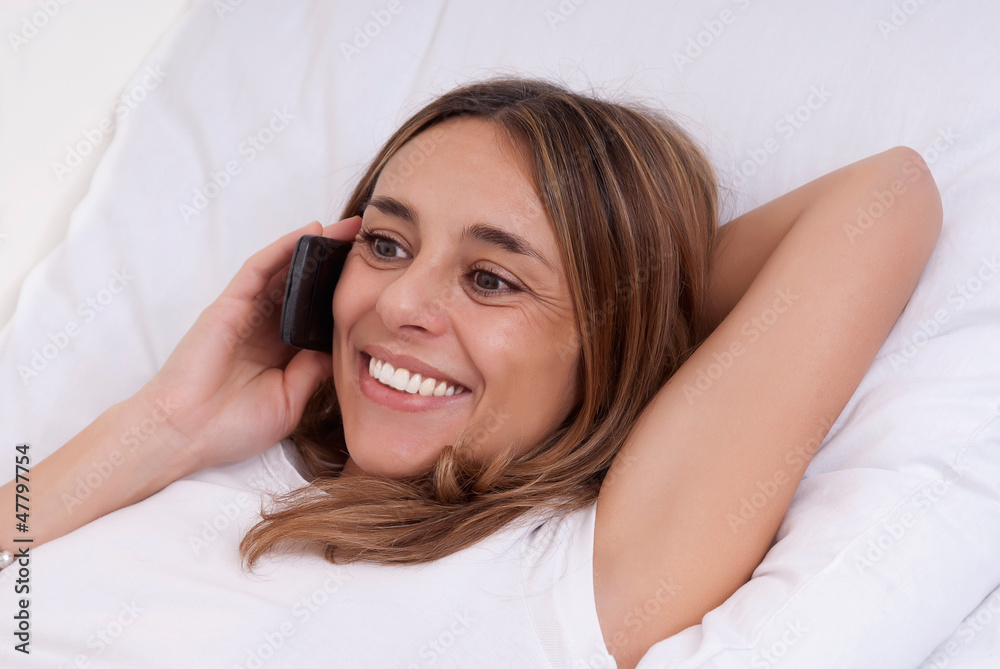 woman using cell phone