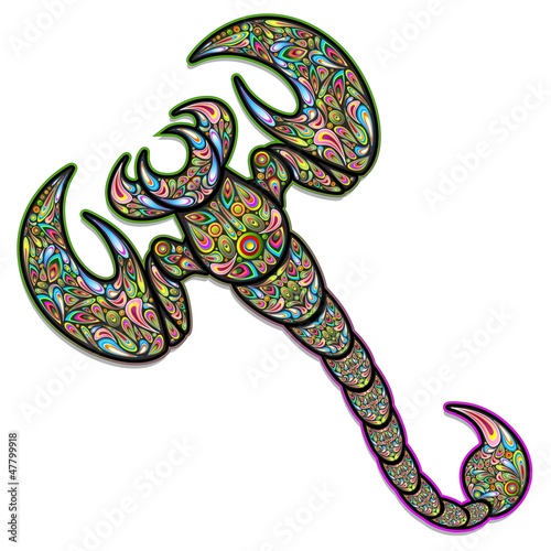 Scorpion Psychedelic Art Design Scorpione Psichedelico Pop Art